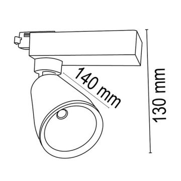 FORLIFE FL-2241 B Beyaz Kasa 40 Watt LED Ray Spot (CITIZEN LED)