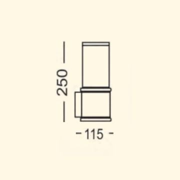 ZİTA 257 Piyon 20 cm Bollard Armatür - PC Gövde - E27 Duylu - IP54