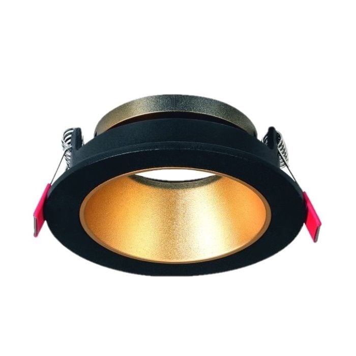 HELIOS HS 1426 Sıva Altı Siyah-Mat Gold Yuvarlak Spot Kasası (Metal)