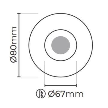 MOLLED MOL933 5 Watt Sıva Altı Beyaz Yuvarlak LED Spot - Beyaz Işık (6500K)