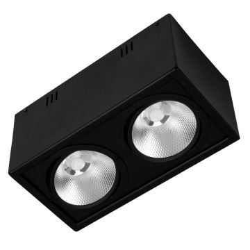 goldX ZE757-BK 2x20 Watt Siyah Sıva Üstü İkili LED Spot (SAMSUNG LED & TRIDONIC Driver)