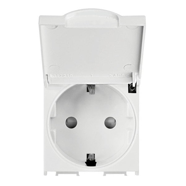 VİKO Ultima/Sistema/Optima WVTT2210-1WH Kapaklı Topraklı Priz [Beyaz]