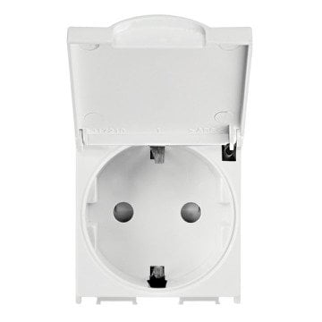 VİKO Ultima/Sistema/Optima WVTT2210-1WH Kapaklı Topraklı Priz [Beyaz]