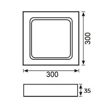 JUPITER LC446 S 24 Watt Siyah Kasa Sıva Üstü Kare LED Panel