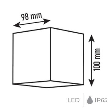 NOAS YL83-6012 ASSOS 10 Watt Siyah Çift Yönlü Dış Mekan LED Aplik - Gün Işığı (3200K)