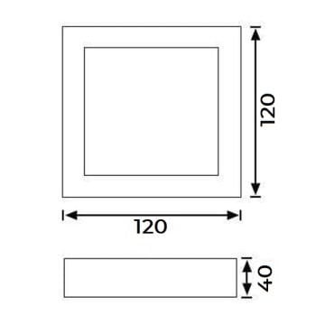 JUPITER LC469 S 6 Watt Siyah Kasa Sıva Üstü Kare LED Panel