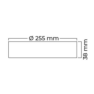 Braytron SBP12-32401 24 Watt Siyah Sıva Üstü Yuvarlak Backlight LED Panel - Gün Işığı (3000K)