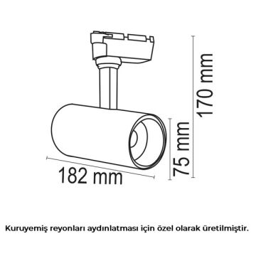 FORLIFE FL-2247 K 30 Watt Kuruyemiş Reyonuna Özel LED Ray Spot