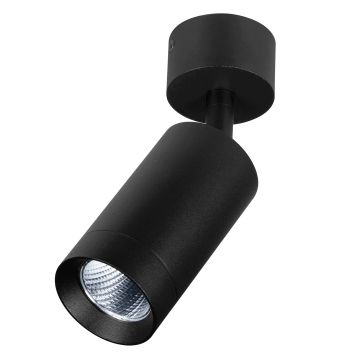 goldX ZE127-BK 12 Watt Siyah/Beyaz Sıva Üstü Hareketli Silindir LED Spot