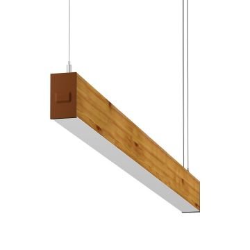 GOYA GY 8031-120-62-C 34 Watt 120 cm Ahşap (Ceviz) Desenli Lineer Sarkıt Armatür