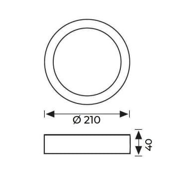 JUPITER LC453 B 18 Watt Sıva Üstü Yuvarlak LED Panel