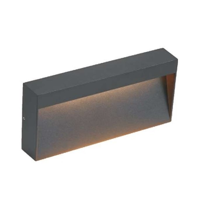 MOLLED MOL9097 5 Watt Antrasit Sıva Üstü Dikdörtgen Dış Mekan LED Merdiven Armatürü - Gün Işığı (3000K)