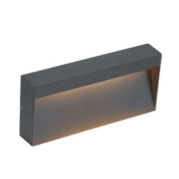 MOLLED MOL9097 5 Watt Antrasit Sıva Üstü Dikdörtgen Dış Mekan LED Merdiven Armatürü - Gün Işığı (3000K)