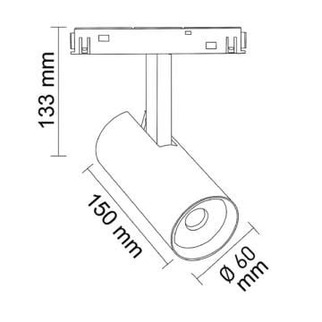 FORLIFE FL-6672 20 Watt OSRAM LED Magnet Ray Spot