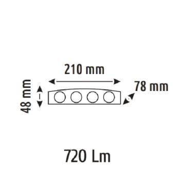 HELIOS HS5875 8 Watt Siyah Çift Yönlü Dış MekanLED Aplik - PC Gövde - IP65 - ABS Gövde