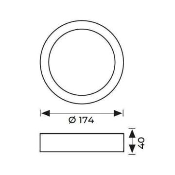 JUPITER LC468 B 12 Watt Sıva Üstü Yuvarlak LED Panel