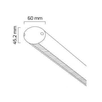 GOYA GY 8077-92 Siyah/Beyaz Kasa 45 Watt 92 cm Lineer Sarkıt Avize