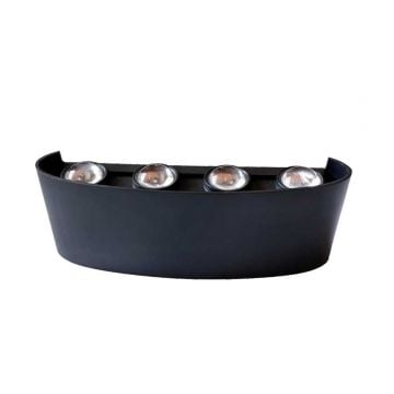 CATA CT-8013 Kapri 15 Watt Siyah Çift Yönlü Dış Mekan LED Aplik - PC Gövde - Amber