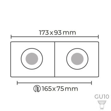 MOLLED MOL4152 Sıva Altı Beyaz İkili Spot Kasası (Metal)