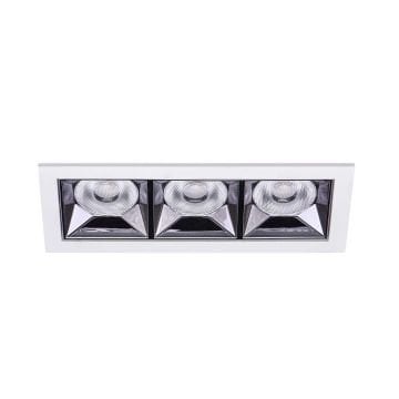 JUPITER LS494 3x4 Watt Beyaz-Krom Sıva Altı Dörtlü Mini LED Spot - OSRAM LED - Metal - Gün Işığı (3000K)