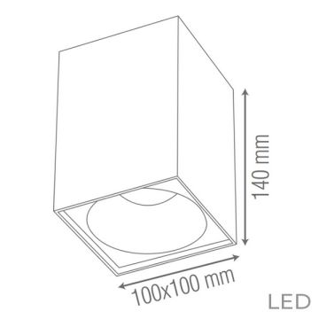 goldX ZE832-BRE 12 Watt 10x10x14 cm Bronz Eskitme Sıva Üstü LED Spot (SAMSUNG LED & EAGLERISE Driver)