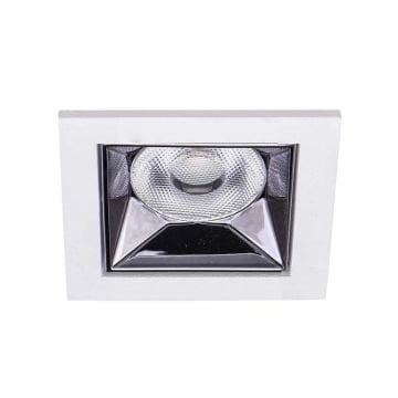 JUPITER LS493 2 Watt Beyaz-Krom Sıva Altı Kare Mini LED Spot - OSRAM LED - Metal - Gün Işığı (3000K)