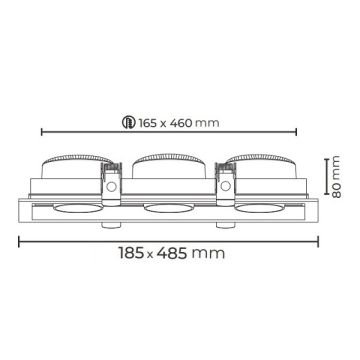 MOLLED MOL2083Y Beyaz Kasa 3x9 Watt Üçlü LED Mağaza Spotu (SAMSUNG/OSRAM LED & EAGLERISE/PHILIPS/LIFUD Driver)