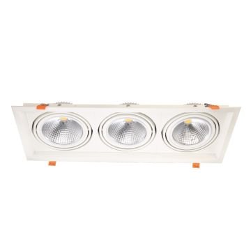MOLLED MOL2083Y Beyaz Kasa 3x9 Watt Üçlü LED Mağaza Spotu (SAMSUNG/OSRAM LED & EAGLERISE/PHILIPS/LIFUD Driver)