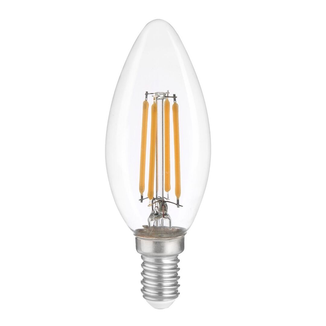 HEKA ERD-260 6 Watt Şeffaf Camlı Rustik Mum Ampul - 3 Işık Renkli (Beyaz + Ilık Beyaz + Gün Işığı)