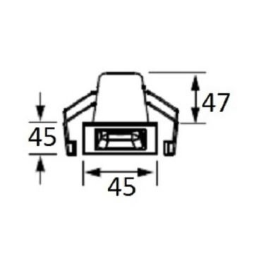 JUPITER LS483 S 2 Watt Beyaz-Siyah Sıva Altı Kare Mini LED Spot - Metal - Gün Işığı (3000K)