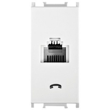 VİKO Ultima/Sistema/Optima WVTT1402-4MW Nümeris-Telefon Prizi (RJ11) [Metalik Beyaz]