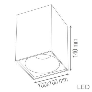 goldX ZE832-BR 12 Watt 10x10x14 cm Siyah-Kızıl Gold Sıva Üstü LED Spot (SAMSUNG LED & EAGLERISE Driver)