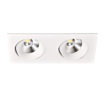 JUPITER LS442 2x11 Watt Beyaz Sıva Altı Hareketli İkili LED Spot - Metal - Gün Işığı (3000K)