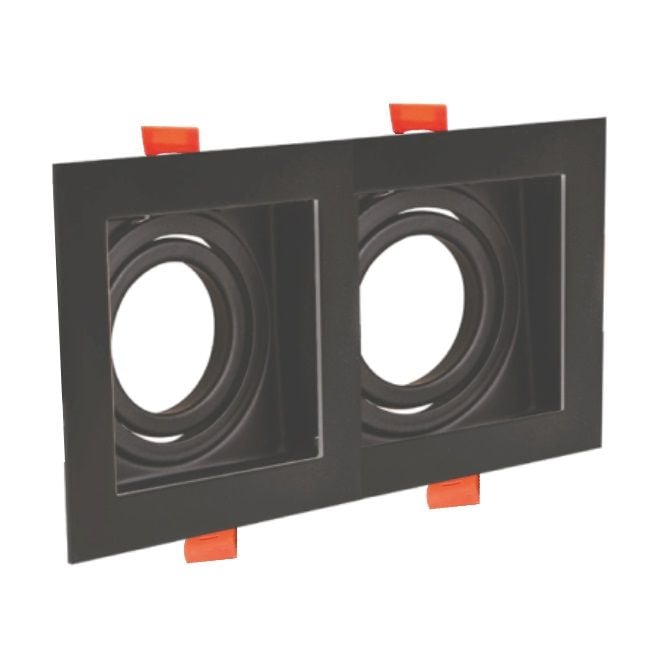 HELIOS HS 1401 Sıva Altı Siyah İkili Spot Kasası (Metal)