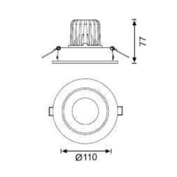 JUPITER LS440 11 Watt Beyaz Sıva Altı Hareketli Yuvarlak LED Spot - Metal - Gün Işığı (3000K)