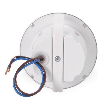 ACK AH07-00734 1.5 Watt Krom Kasa Sıva Altı Yuvarlak LED Merdiven Armatürü - Beyaz Işık (6500K)