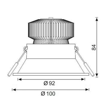 JUPITER LS444 11 Watt Beyaz Sıva Altı Hareketli Yuvarlak LED Spot - Metal - Gün Işığı (3000K)