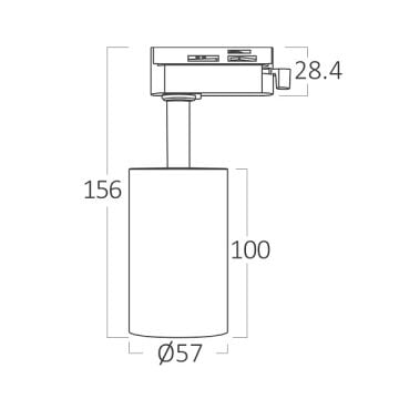 Braytron BH04-10600 Beyaz Ray Spot Kasası (GU10 Duylu)