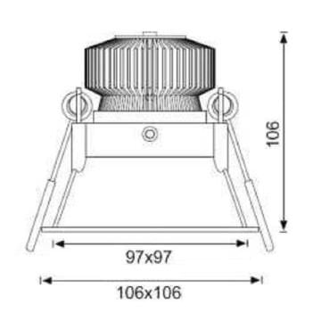 JUPITER LS443 11 Watt Beyaz Sıva Altı Kare LED Spot - Metal - Gün Işığı (3000K)