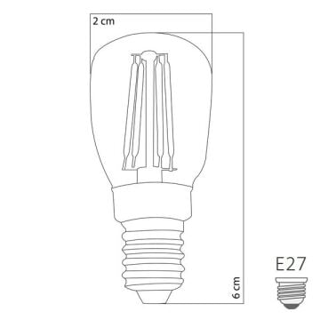 HEKA ERD-69 2 Watt E14 Duylu Şeffaf Camlı Gün Işığı Mini LED Rustik Ampul