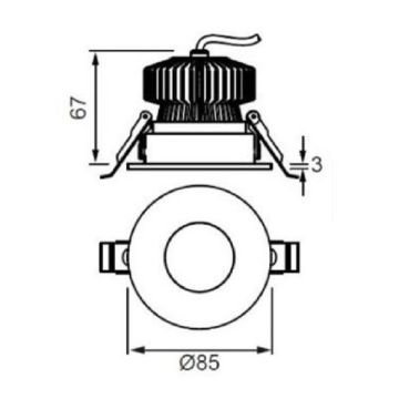 JUPITER LS457 11 Watt Beyaz Sıva Altı Yuvarlak LED Spot - Gün Işığı (3000K)