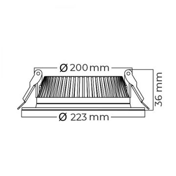 Braytron BP13-03200 32 Watt Siyah Sıva Altı Yuvarlak LED Panel (SAMSUNG LED) - Gün Işığı (3000K)