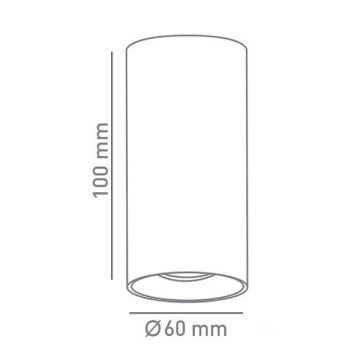 HELIOS HS 1622 6x10 cm Siyah Sıva Üstü Silindir Spot Kasası (Metal)
