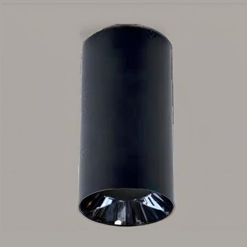 HELIOS HS 1622 6x10 cm Siyah Sıva Üstü Silindir Spot Kasası (Metal)