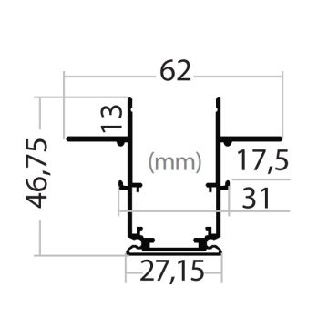 ACK AD40-90003 3 Metre Sıva Altı Magnet Ray