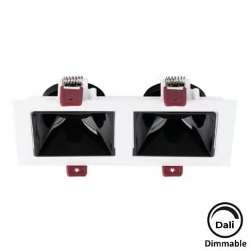 MOLLED MOL4155M Dali Dimli 2x12 Watt Beyaz-Siyah Sıva Altı İkili LED Spot (SAMSUNG/OSRAM/PHILIPS LED & EAGLERISE/PHILIPS/LIFUD Driver)