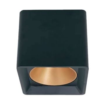 Braytron BH04-30411 10x10x10 cm Siyah-Bakır Sıva Üstü Spot Kasası (GU10 Duylu)