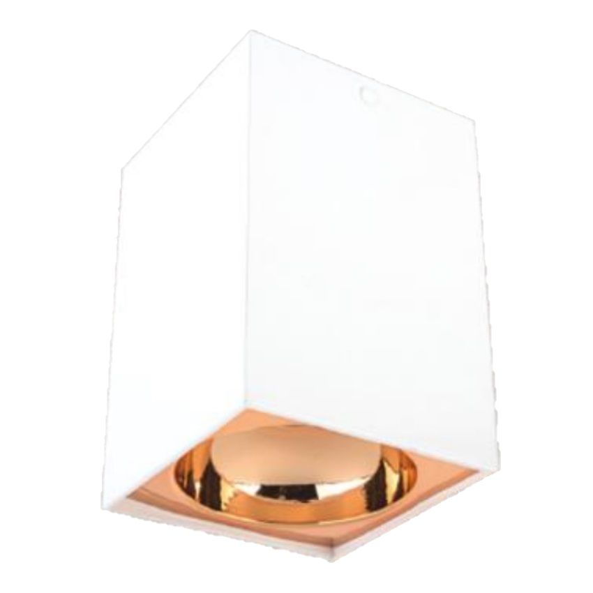 HELIOS HS 1606 10x10x14 cm Beyaz-Rose Bakır Sıva Üstü Spot Kasası (Metal)