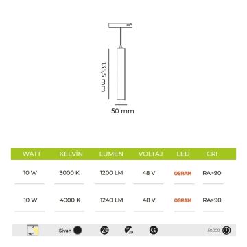 MOLLED MOL6034 Dali Dimli 10 Watt LED Magnet Spot (OSRAM LED)
