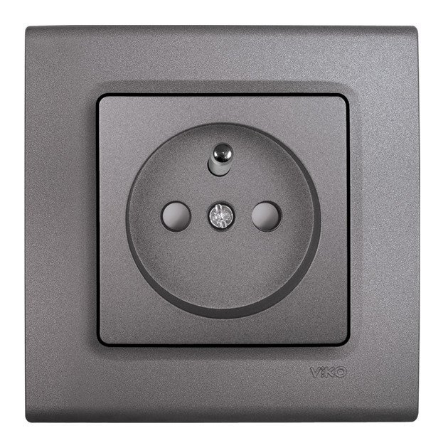 VİKO Linnera Life 90442045 Çocuk Korumalı Topraklı UPS Priz [Granit Grisi]